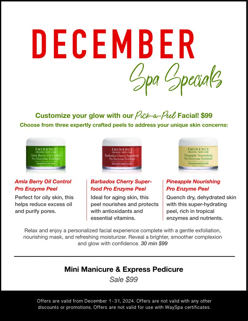 December spa specials